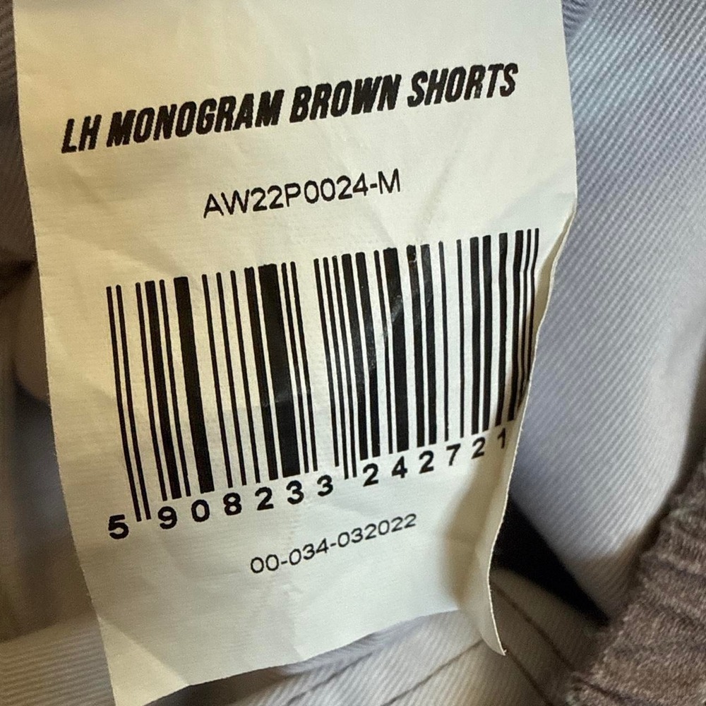 Local Heroes LH Monogram Brown Shorts Style AW22P0024 Size M - Picture 8 of 8